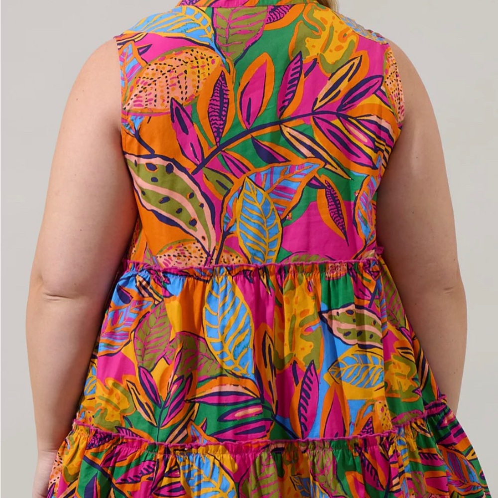 NWT Sugarlips Vibrant Multicolor Sleeveless Dress size 3X 🌸🌺🌹 BRB SL 2 - Picture 4 of 7